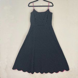 Jessica Howard Black & White Polka-Dot Fit & Flare Party Dress Women's Size 12